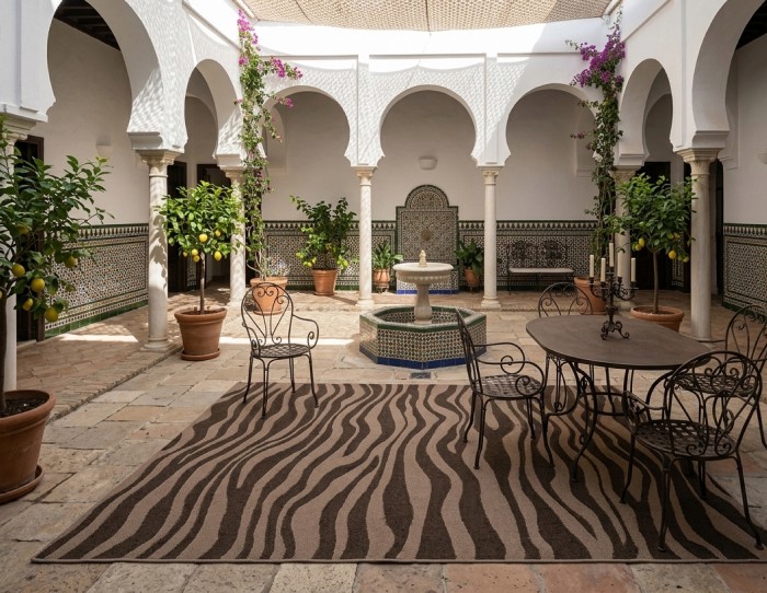 Brown outdoor rugs
